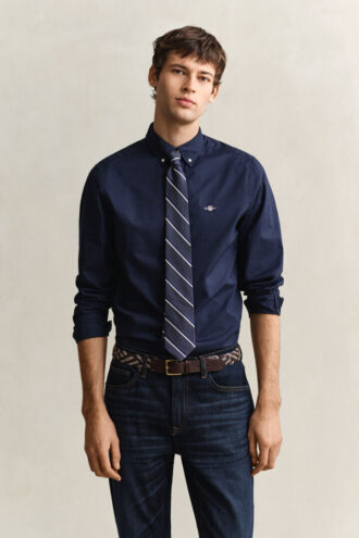 Klasická popelínová košile se slim fit střihem